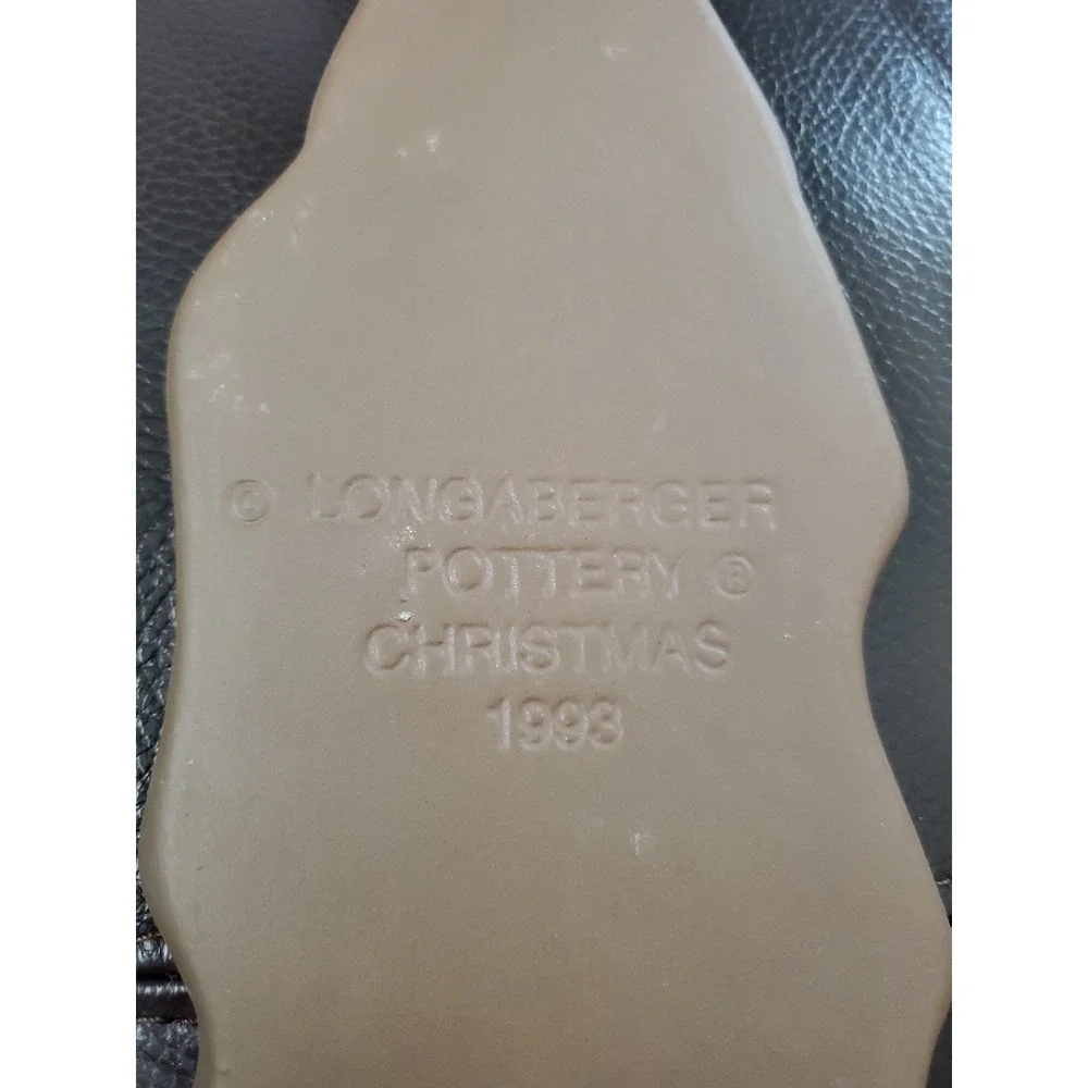 Longaberger St. Nick‎ Pottery Cookie Mold Press Holiday Christmas 1993 Baking